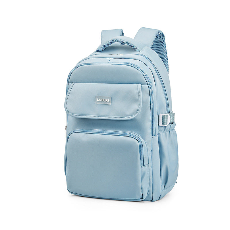 Men's Simple Large Capacity Burden Reduction Spine Middle School Students' Schoolbags