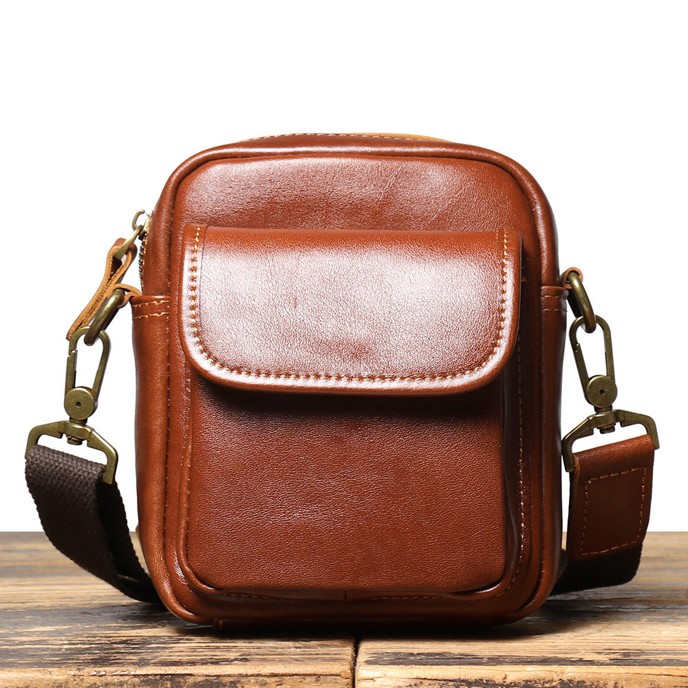 Women's & Men's & Leather Cowhide Leisure Men's Shoulder Bags