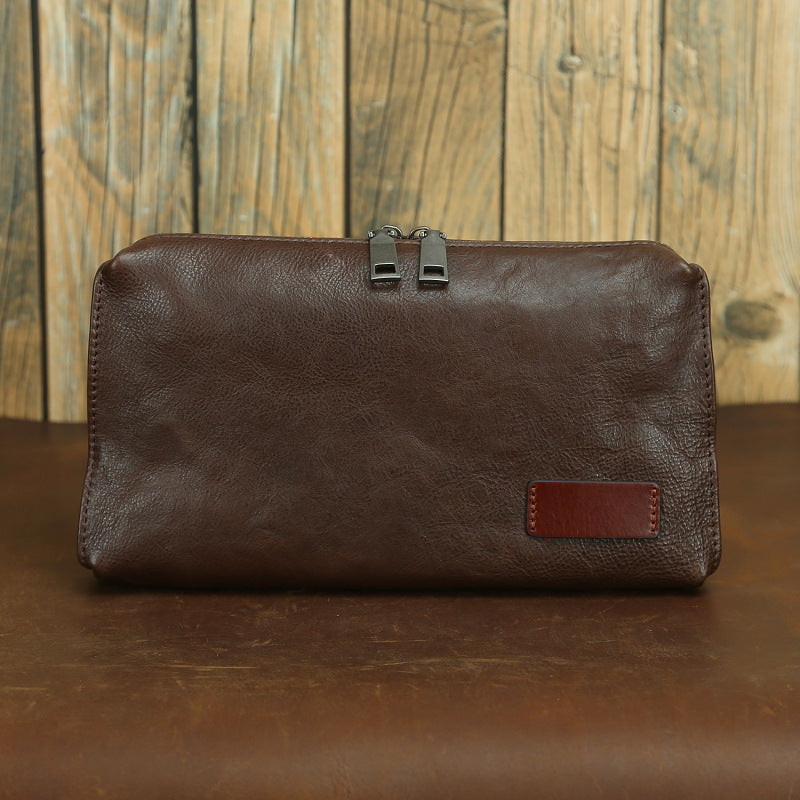 Men's Cow Leather Light Luxury Texture Clutch Fashion Men's Handbags