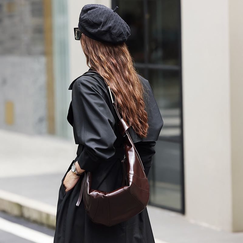 Women's Big Can Song Genuine Leather Versatile Shoulder Bags