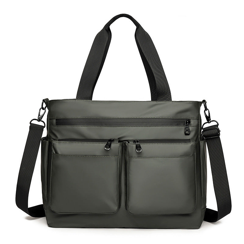 Men's Trendy Large Capacity Solid Color Business Men's Shoulder Bags
