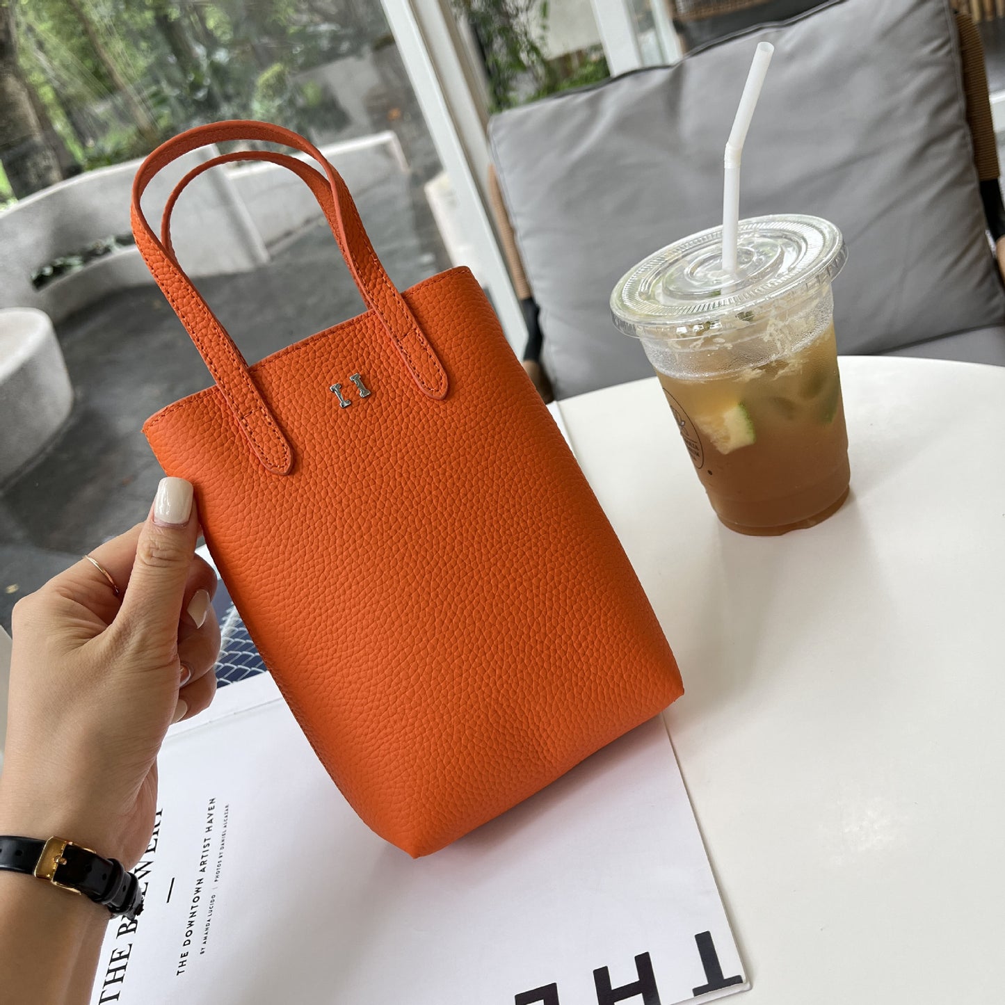 Women's Leather Portable High-grade Sense Exquisite Phone Bags