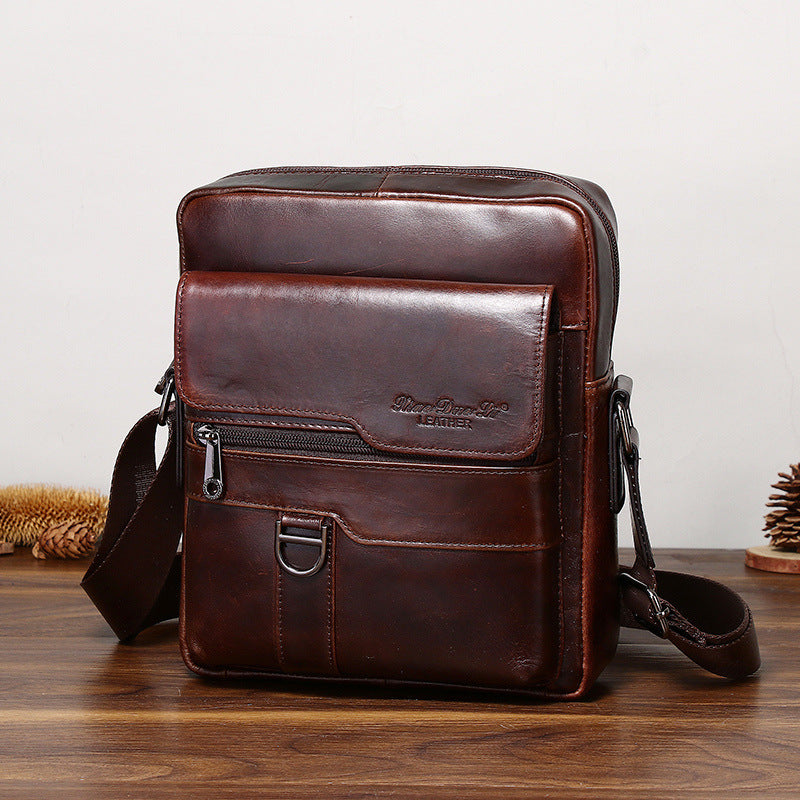 Men's Leather Vintage First Layer Cowhide Korean Men's Messenger Bags