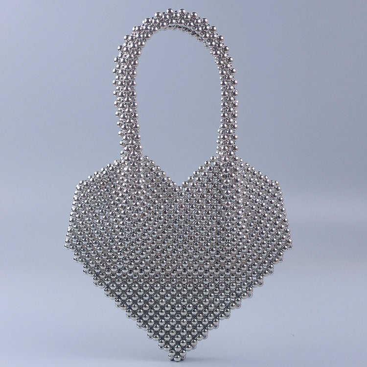 Women's Pearl Optional High Quality Peach Heart Bags