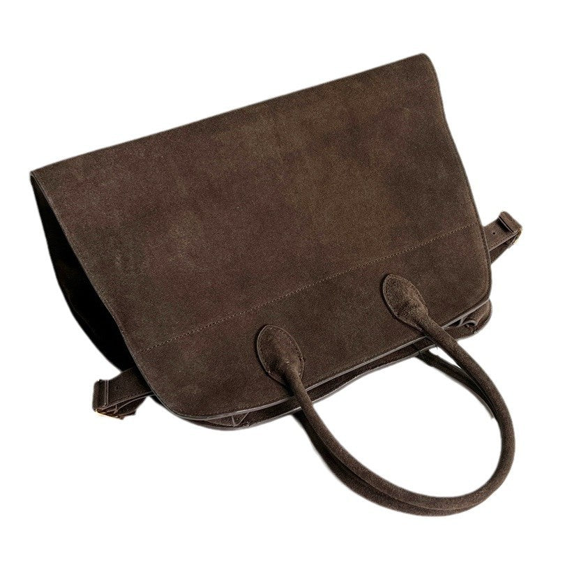 Cowhide Niche Advanced Sense Large Capacity Tote Bags