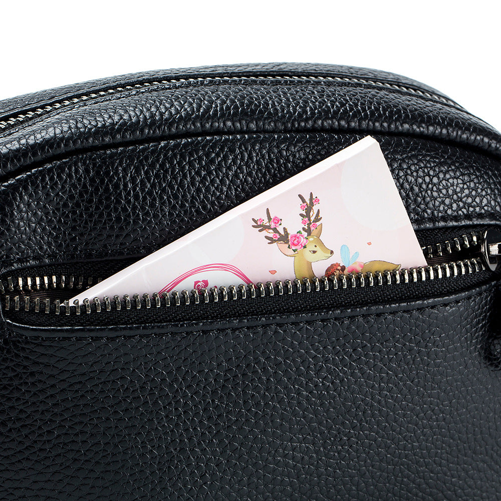 Women's Fashionable First Layer Cowhide Mini Soft Crossbody Bags