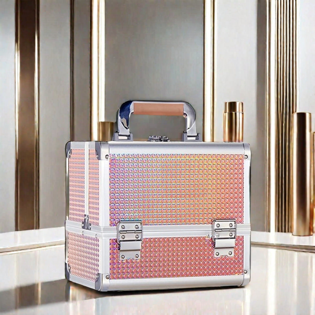 Box Tray With Mirror Makeup Artist Go Out Cosmetic Cases