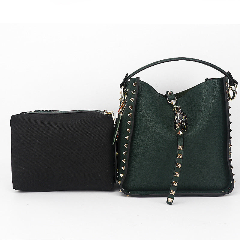 Women's Attractive Genuine Leather Litchi Pattern Shoulder Bags