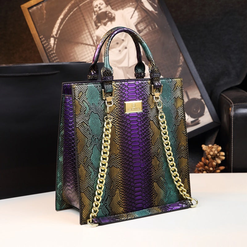 Women's Genuine Leather Portable Large Capacity Textured Shoulder Bags