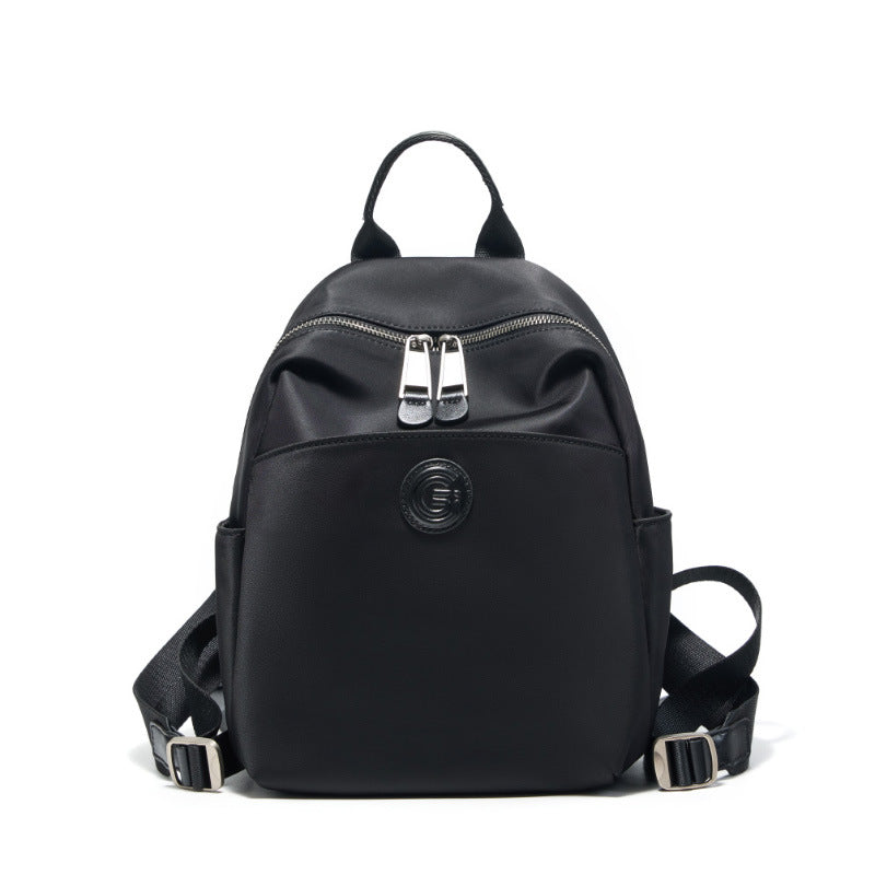 Women's Oxford Cloth With Cowhide Storage Commuter Backpacks