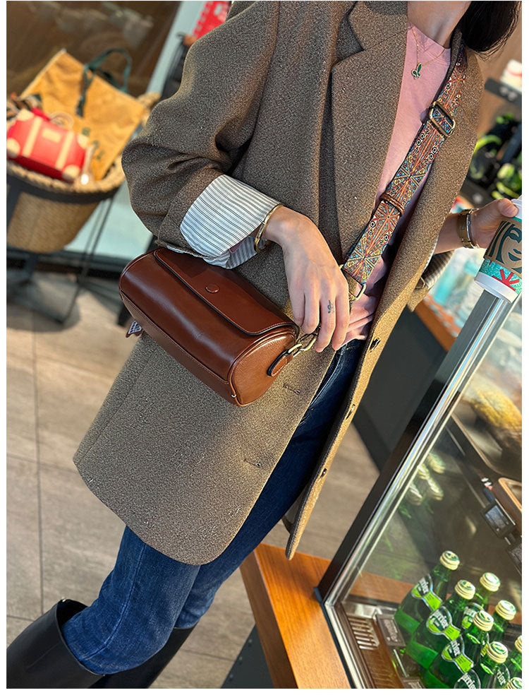 Spring Fashion Pouches Retro Genuine Leather Shoulder Bags