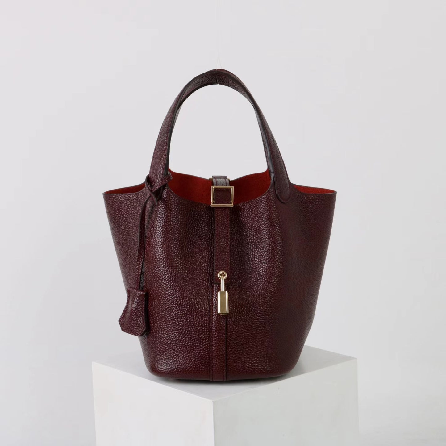 Top Layer Cowhide Home Food Basket Fashion Handbags