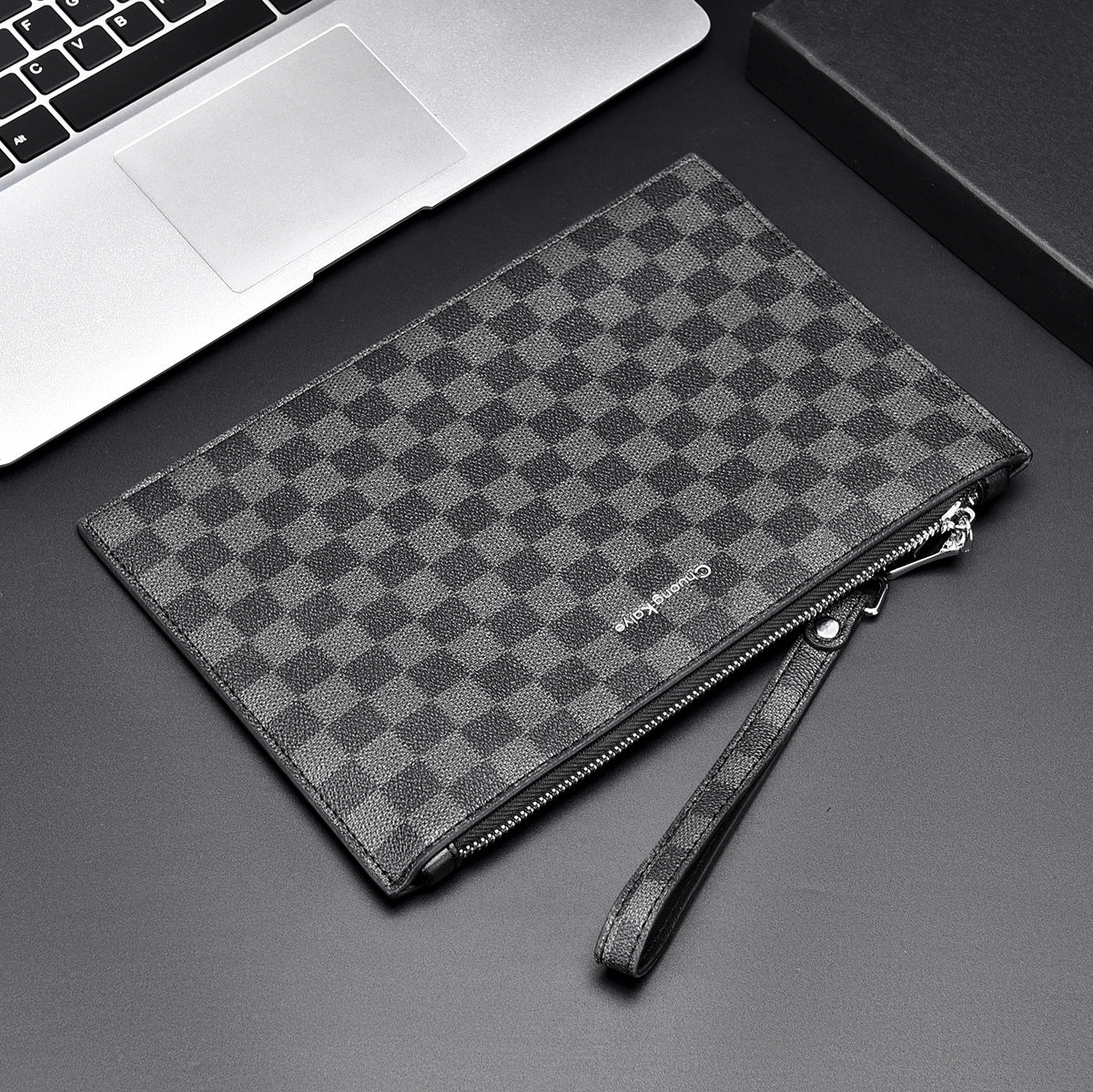 Men's Charming Clutch Business Fashion Plaid Men's Handbags
