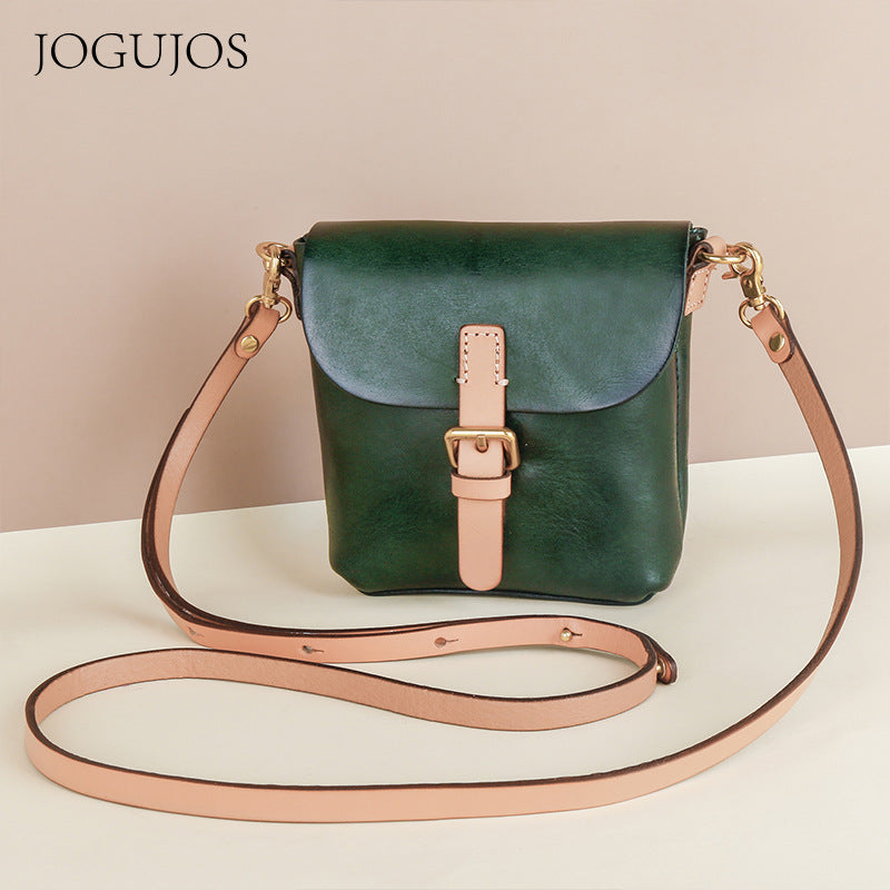 Women's Genuine Leather Retro Easy Matching First Shoulder Bags