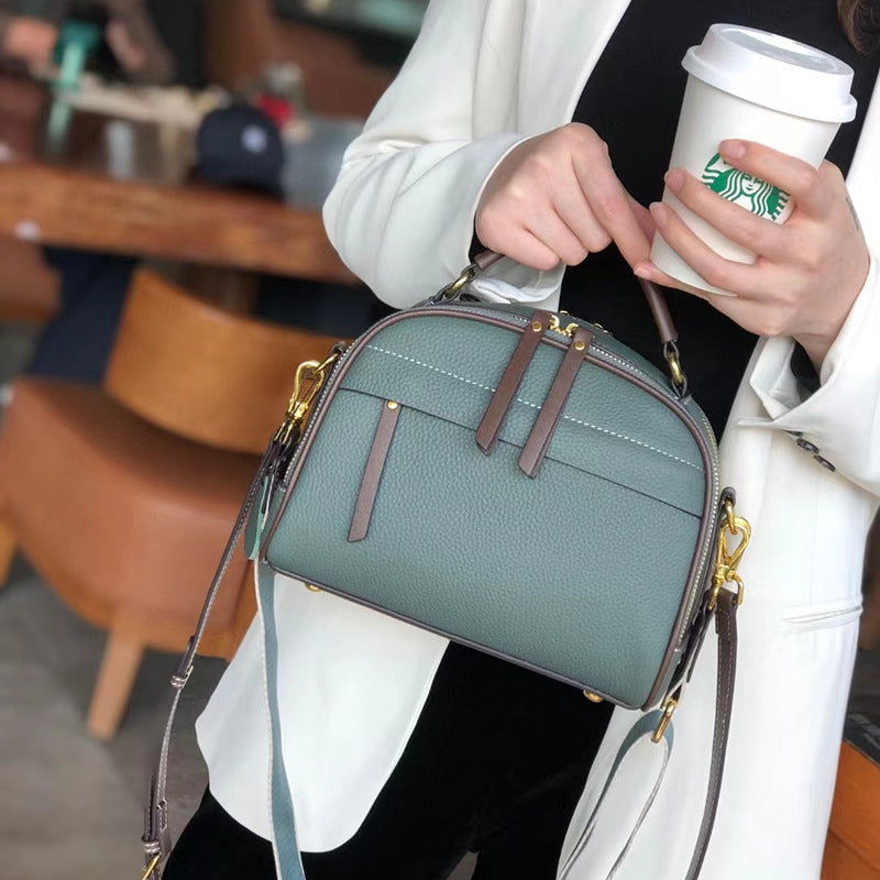 Women's One Genuine Leather Simple Portable Cowhide Shoulder Bags