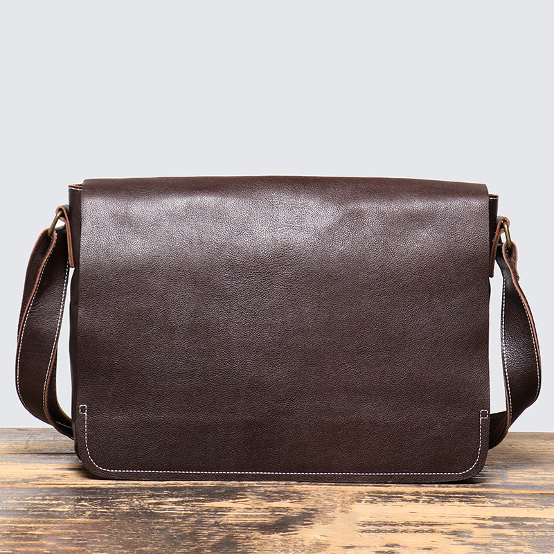 Men's Retro Leather Large Capacity Cow Computer Men's Shoulder Bags