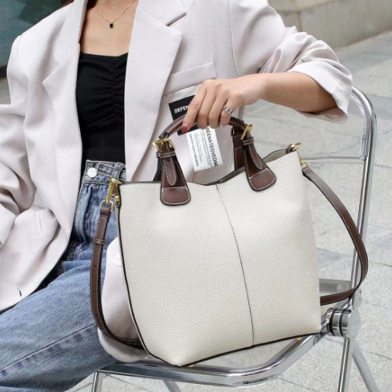 Women's Genuine Leather Trendy Large Capacity Fashion Handbags