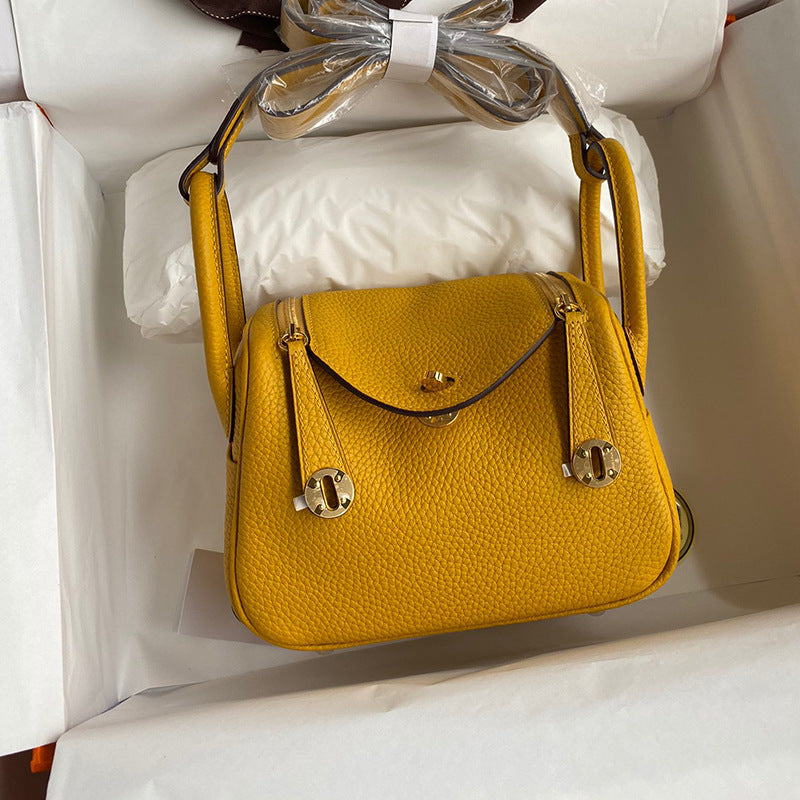Women's First Layer Cowhide Lindi Doctor Genuine Small Square Bags