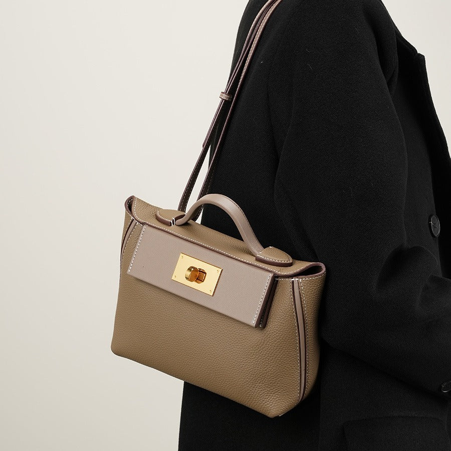 Layer Cowhide Dumpling Wings Style Kelly Shoulder Bags