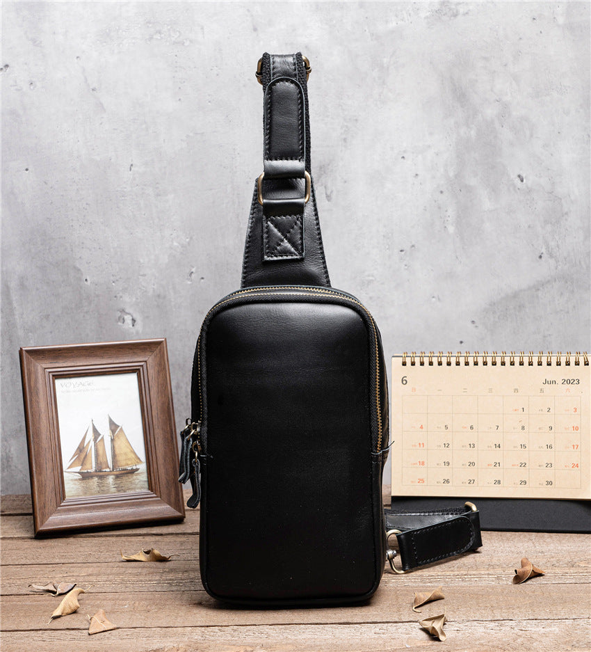 Men's Fashion First Layer Cowhide Korean Trendy Bags