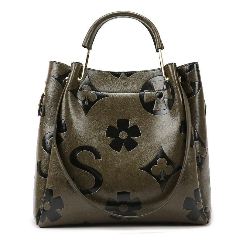 Women's Large Capacity High Sense Retro Embossing Bags