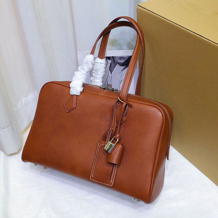 Women's Victoria Layer Cowhide Large Capacity Leather Handbags