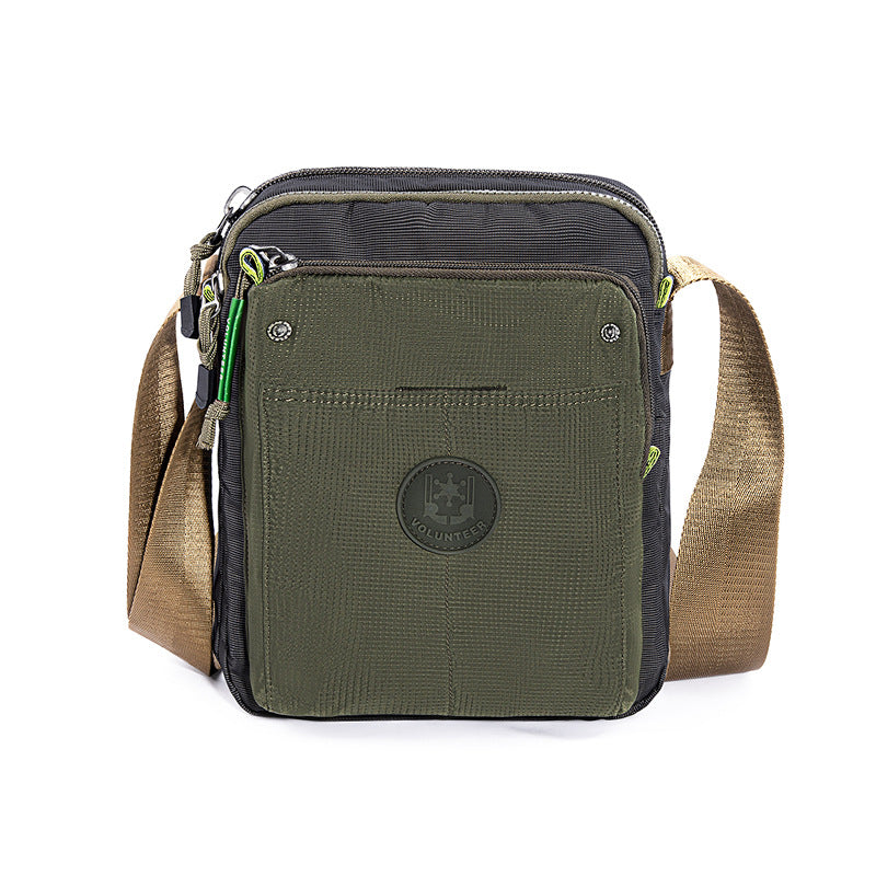 Men's Vertical Design Retro Fashion Waterproof Nylon Men's Messenger Bags