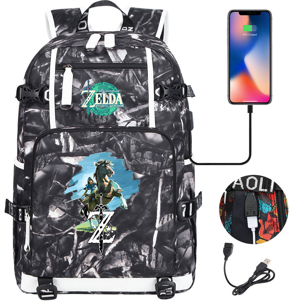 Women's & Men's Game Legend Of Zelda Printed Youth Backpacks