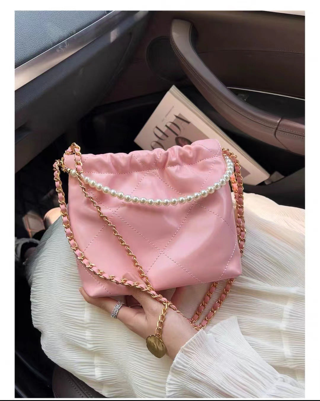 Women's Classic Style Genuine Leather Garbage High-grade Mini Shoulder Bags