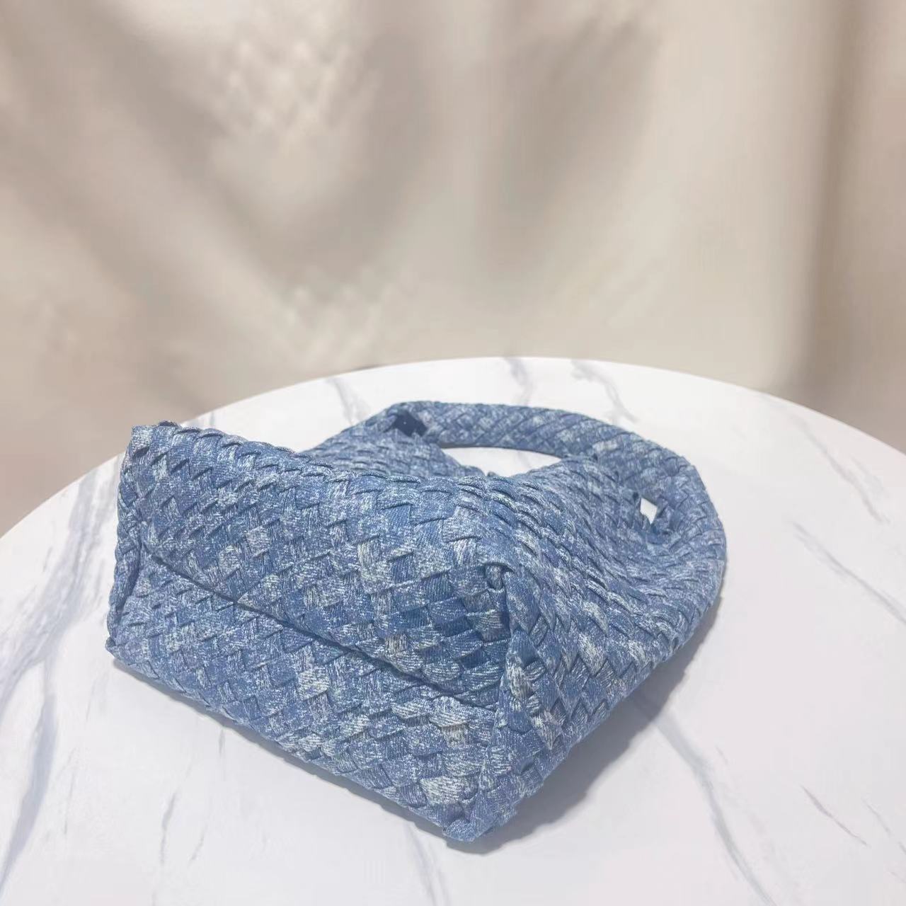 Women's Snowflake Denim Woven Chain Jean Mother Handbags