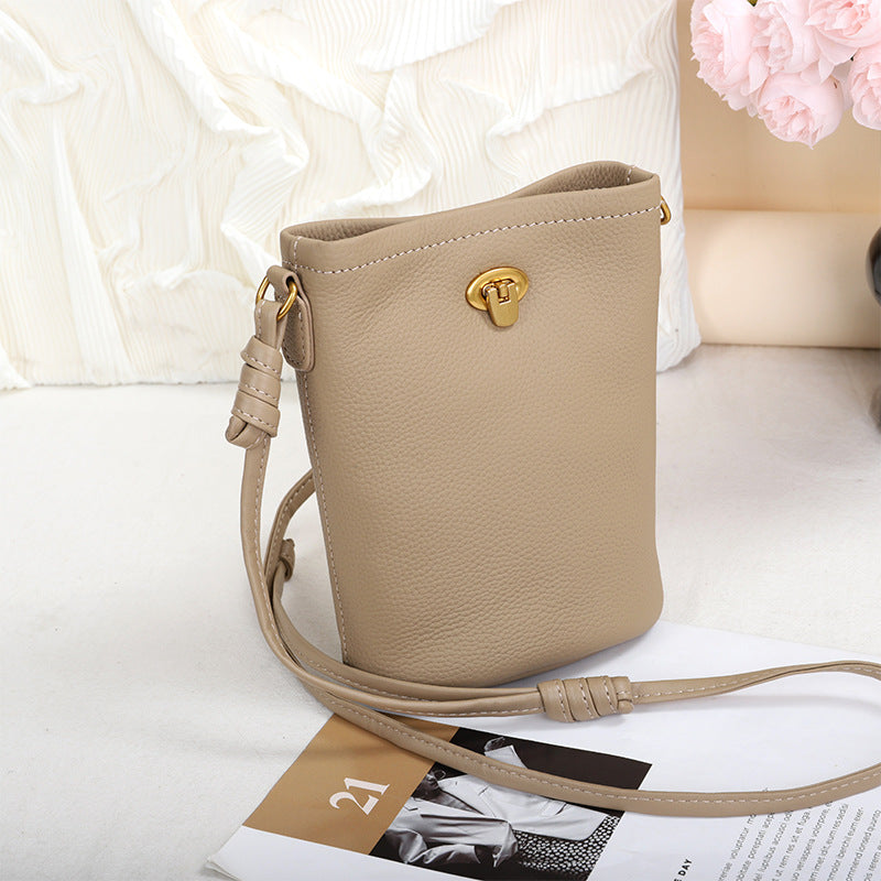 Women's Mobile Leather Mini Cowhide Simple Versatile Phone Bags