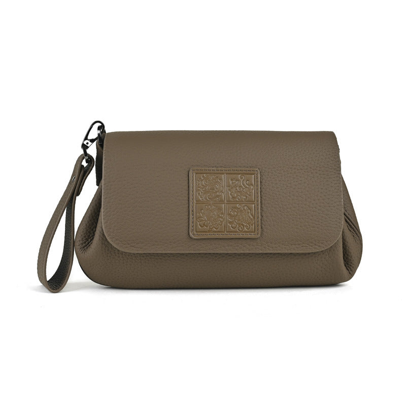 Women's & Men's & Zipper First Layer Cowhide Clutch Men's Handbags