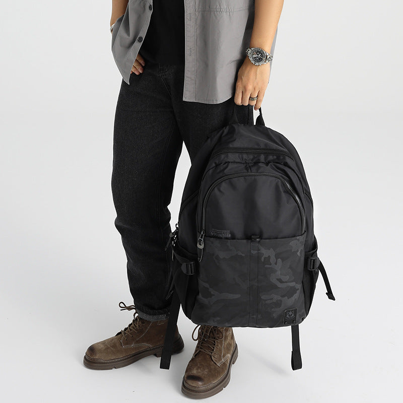 Men's Fashion Oxford Cloth Computer Junior High Backpacks