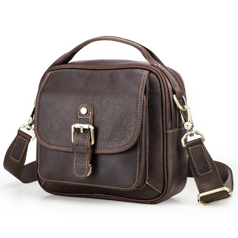 Men's Layer Cowhide Fashion Genuine Leather Light Men's Messenger Bags
