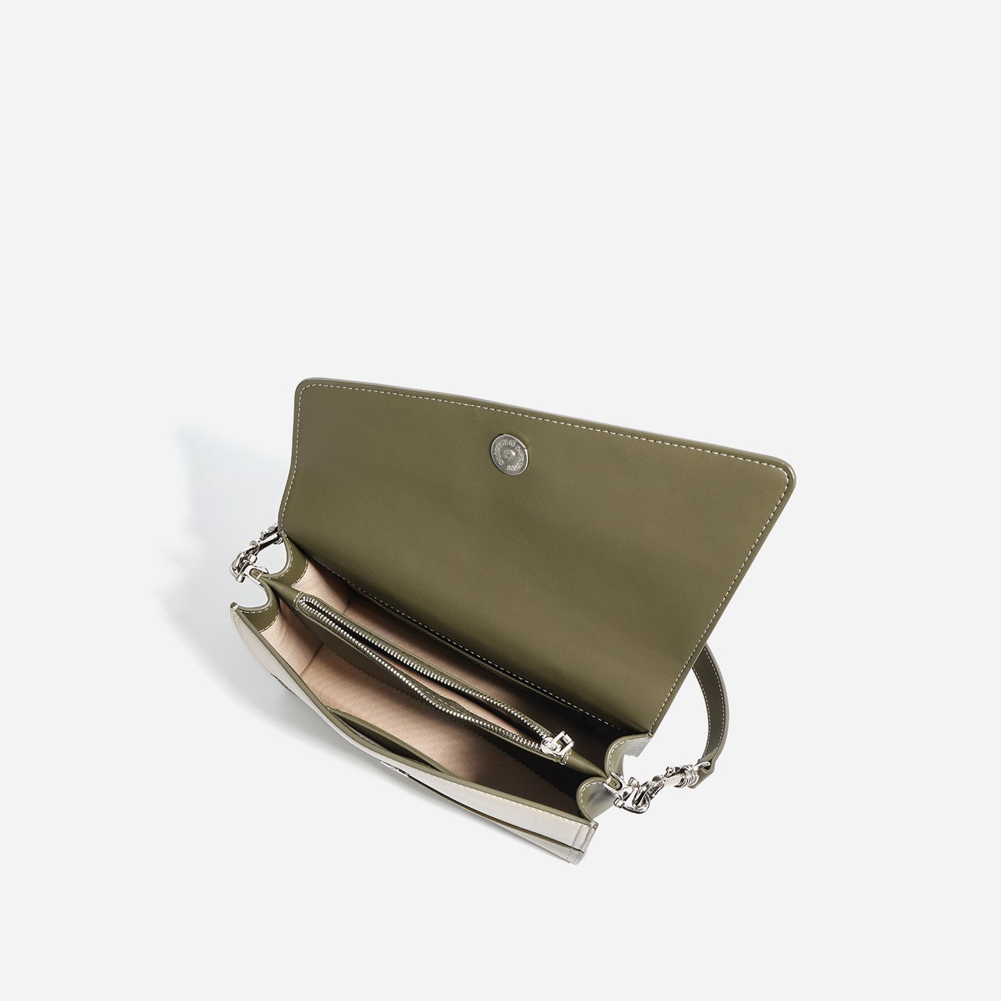 Geometric Simple Commute Contrast Color Cowhide Crossbody Bags