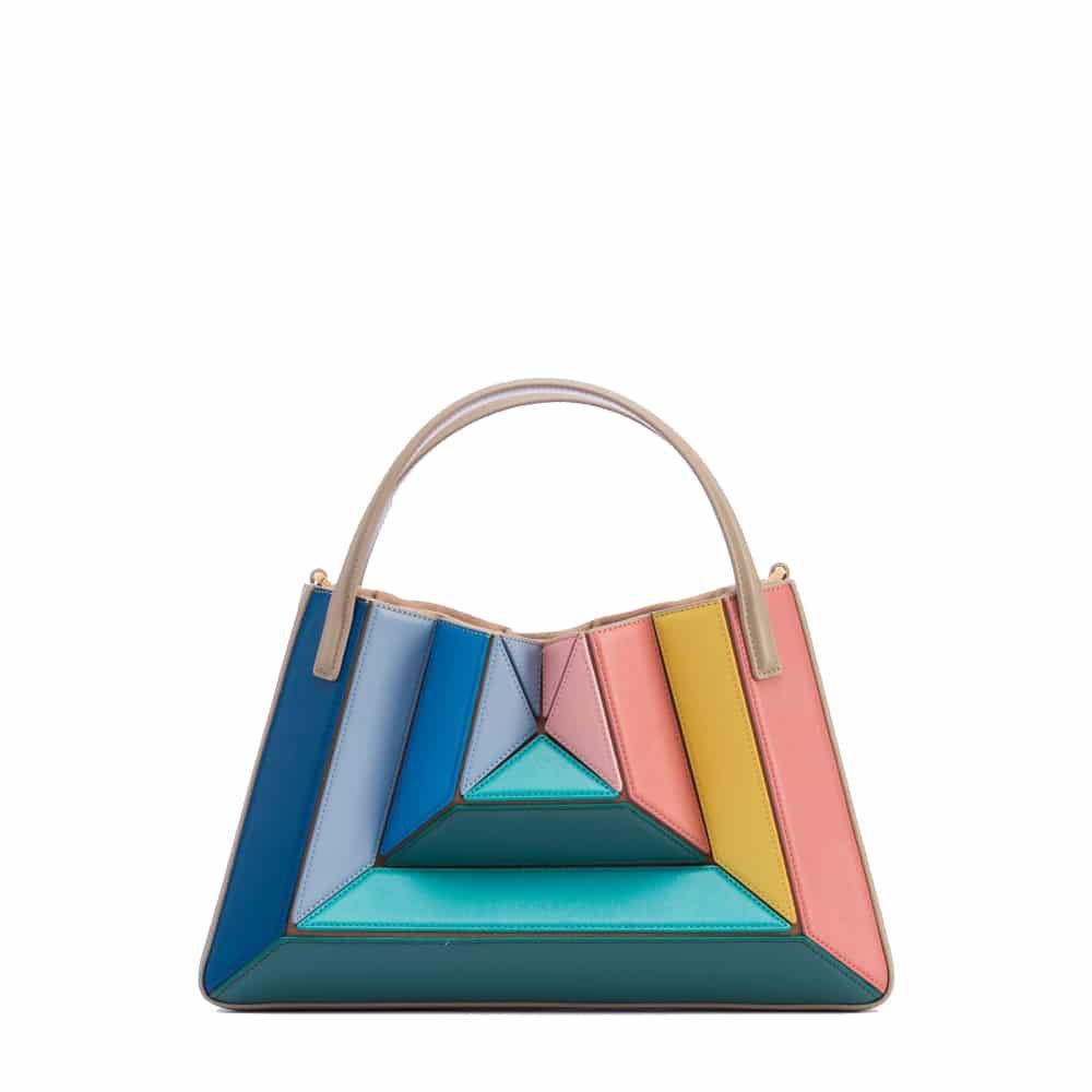 Women's Color Contrast Patchwork Source Design Underarm Handbags