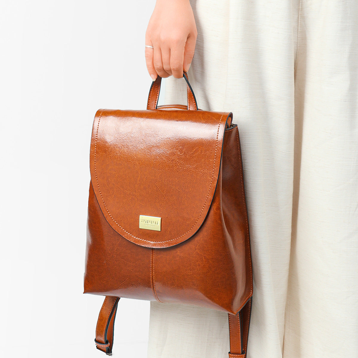 Women's Genuine Leather Soft Fashion Trendy Cowhide Backpacks