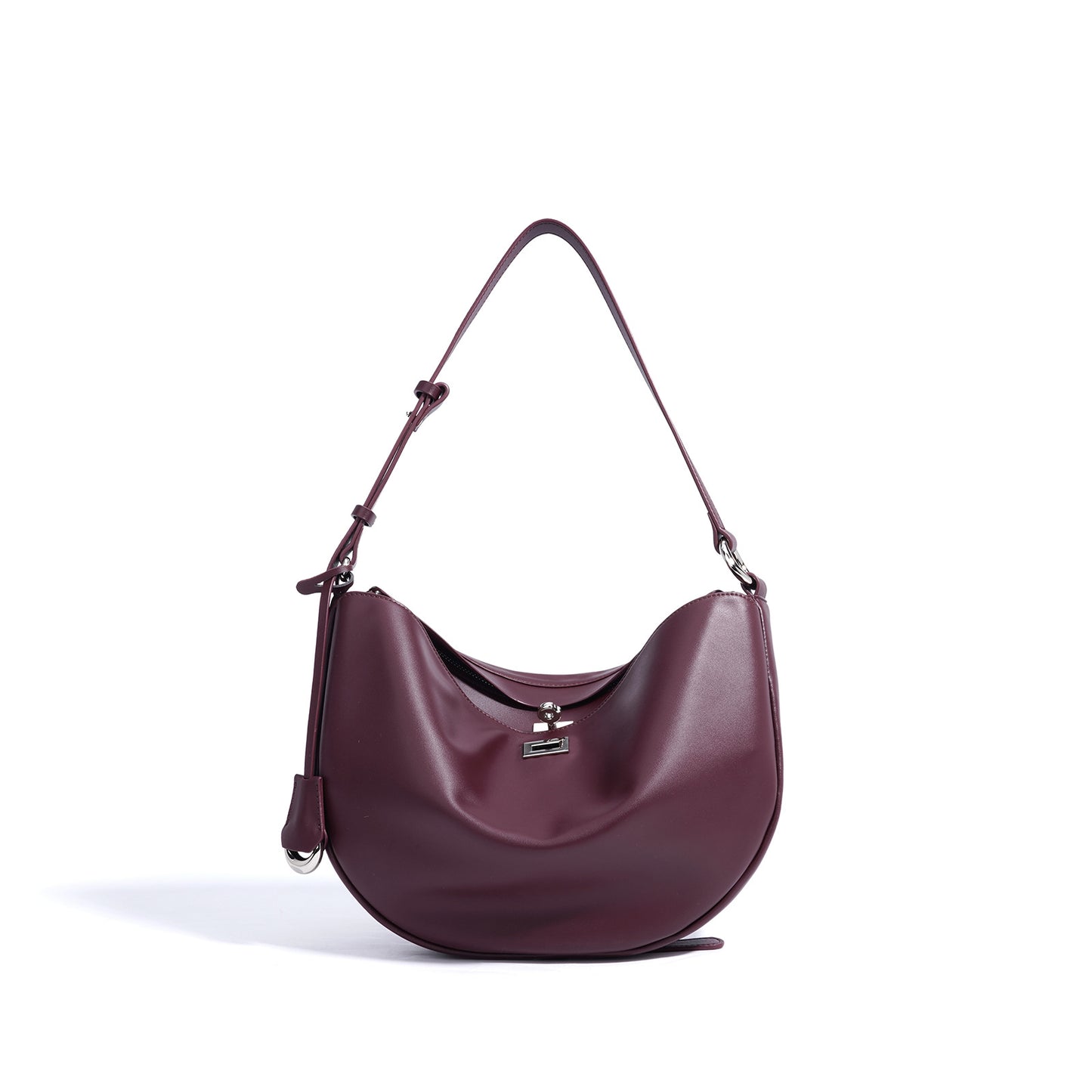 Women's Simple Authentic Leather Tactile Feel Twist Crossbody Bags