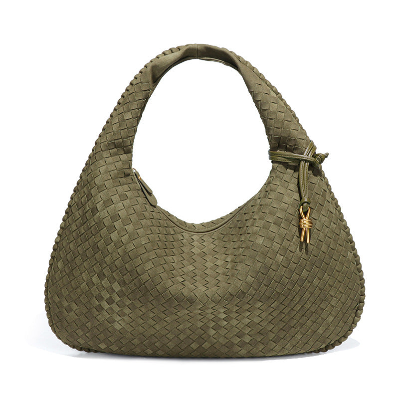 Dumpling Hand Commuter Underarm Vintage Deerskin Veet Armpit Bags