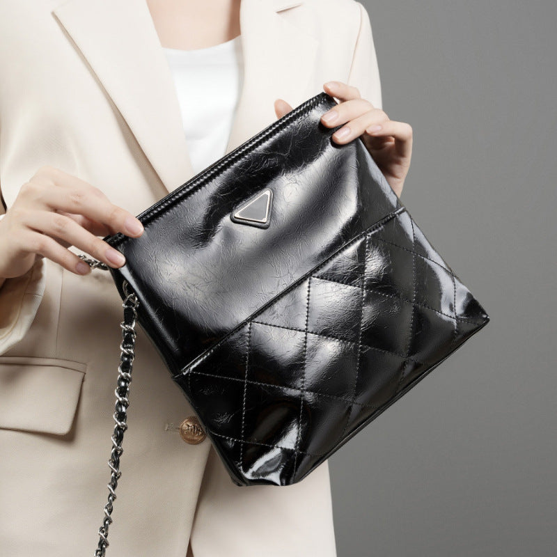 First Layer Cowhide Fashion Commuter Trendy Shoulder Bags