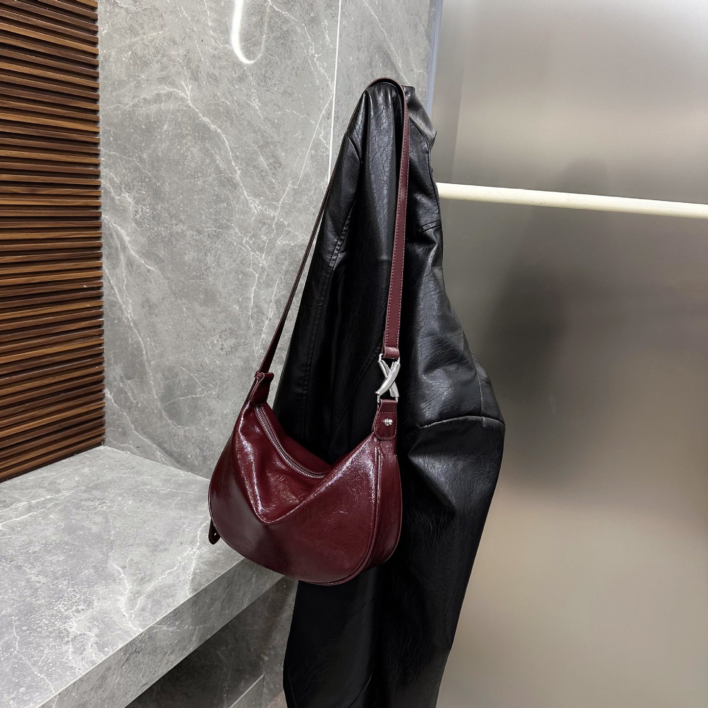 Women's Wax First Layer Leather Fashion Simple Bags