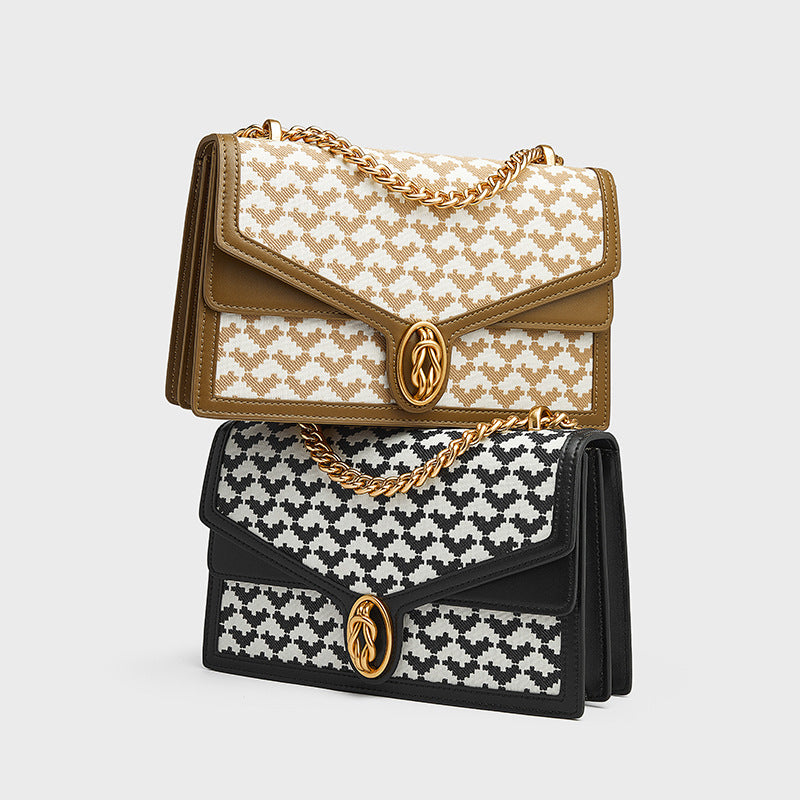 Women's Embroidered Underarm Chain Design High-grade Large Small Square Bags