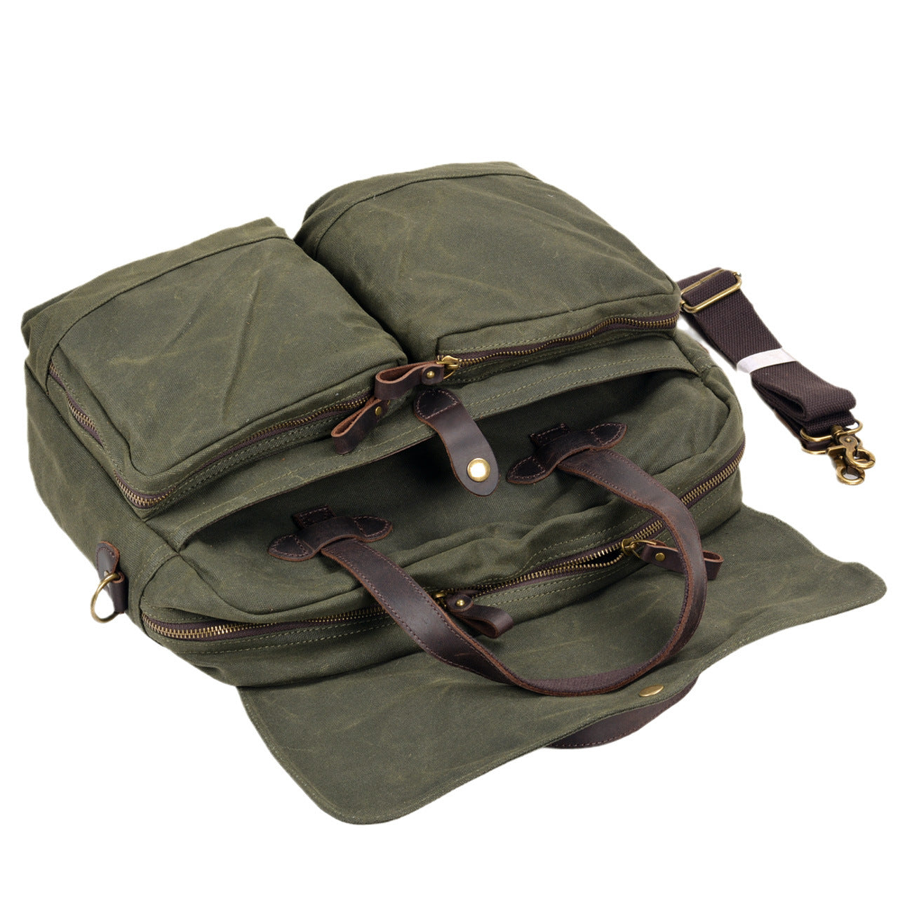 Men's Retro Soft Oil Wax Canvas Business Men's Briefcases