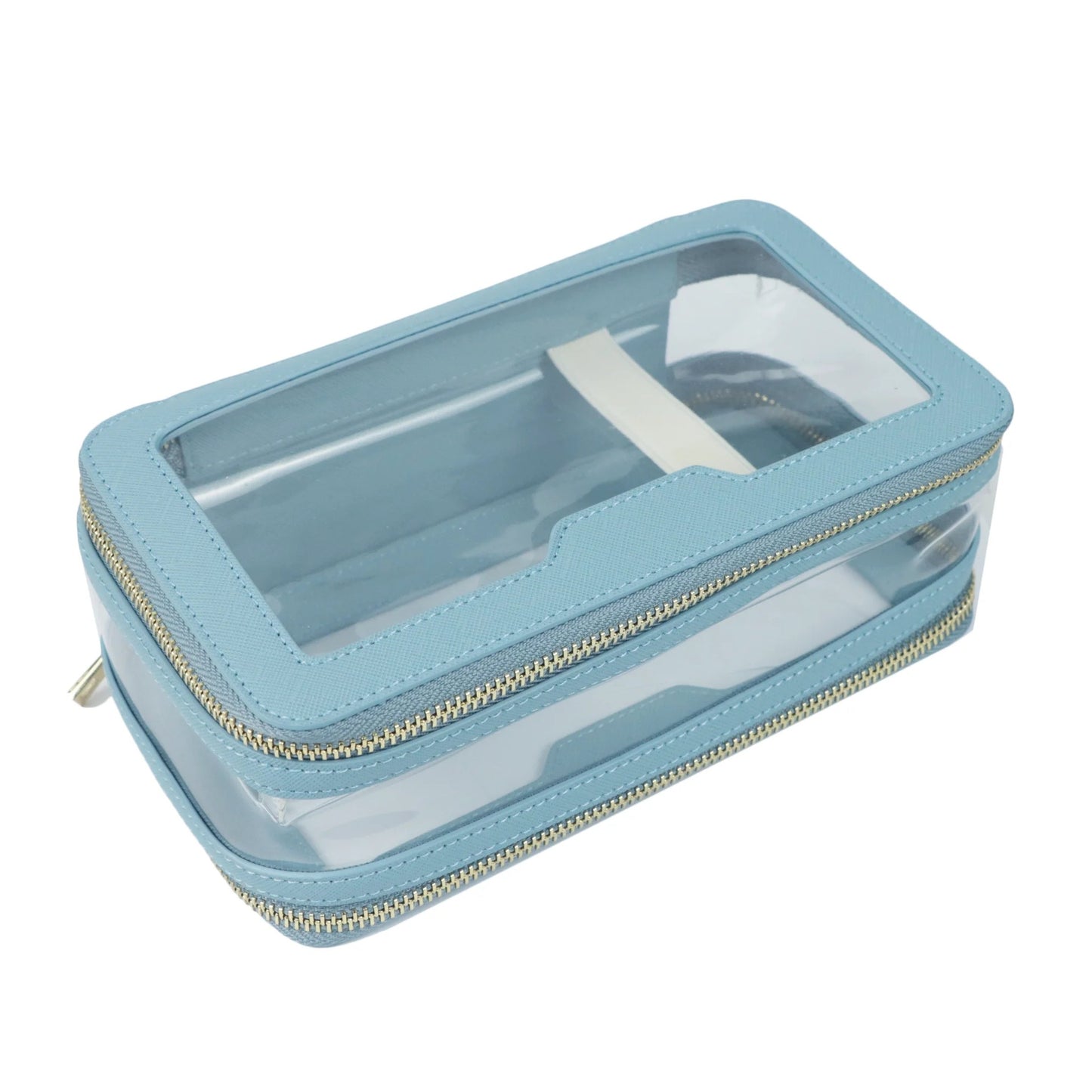 Transparent Simple Portable Waterproof Wash Double Cosmetic Bags