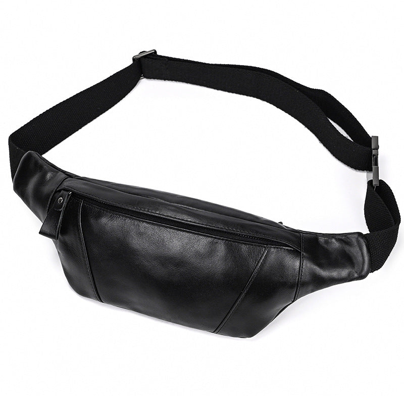 Women's & Men's & Genuine Leather Oil Brown Vintage Men's Chest Bags
