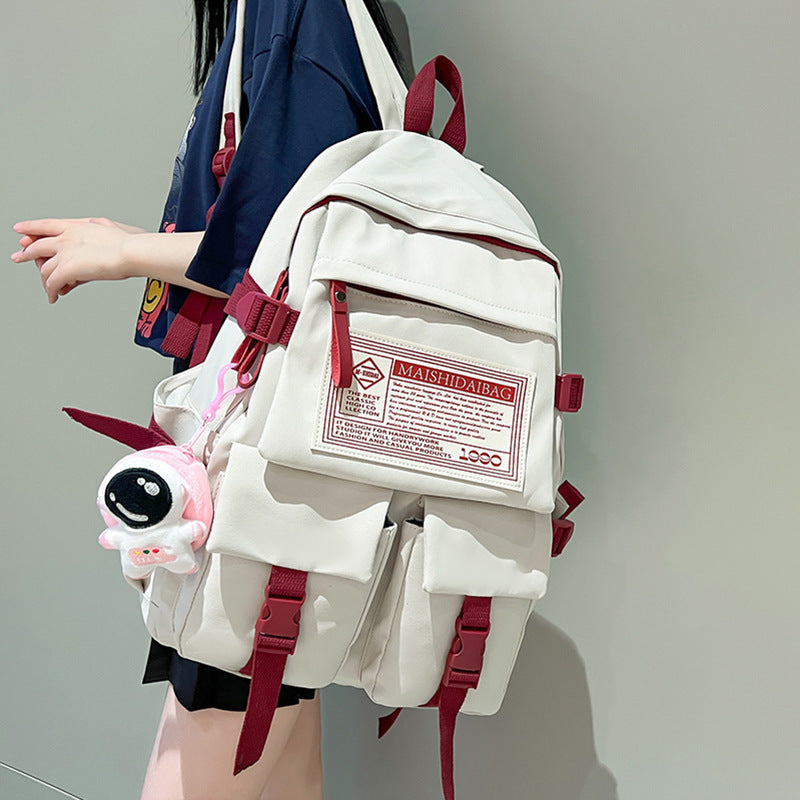 Women's Junior High College Large Capacity Burden Middle School Students' Schoolbags