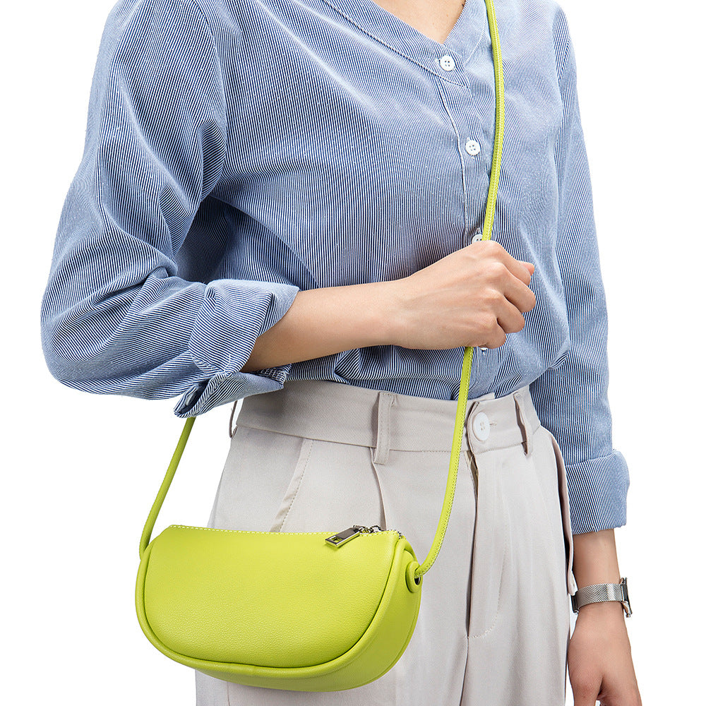Women's Dumpling Simple Genuine Leather Artistic Retro Crossbody Bags