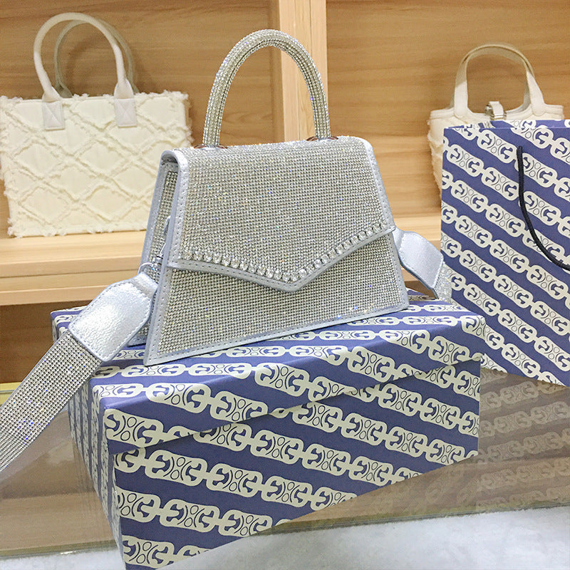 Women's Diamond Sier Fashion Banquet Birthday Wedding Handbags