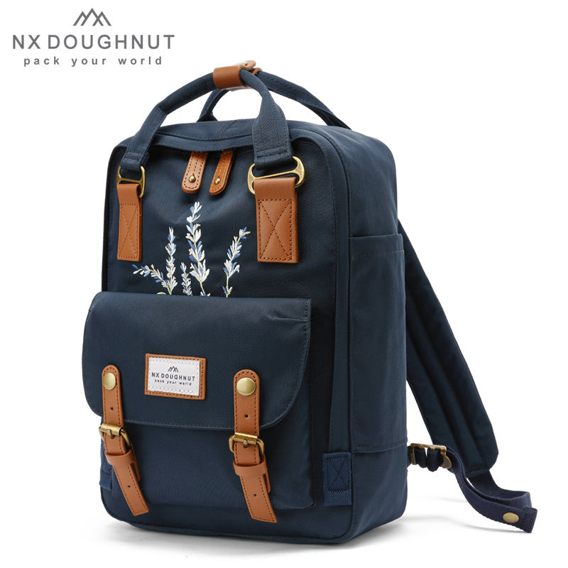 Popular Donut Artistic Style Embroidery Nylon Backpacks
