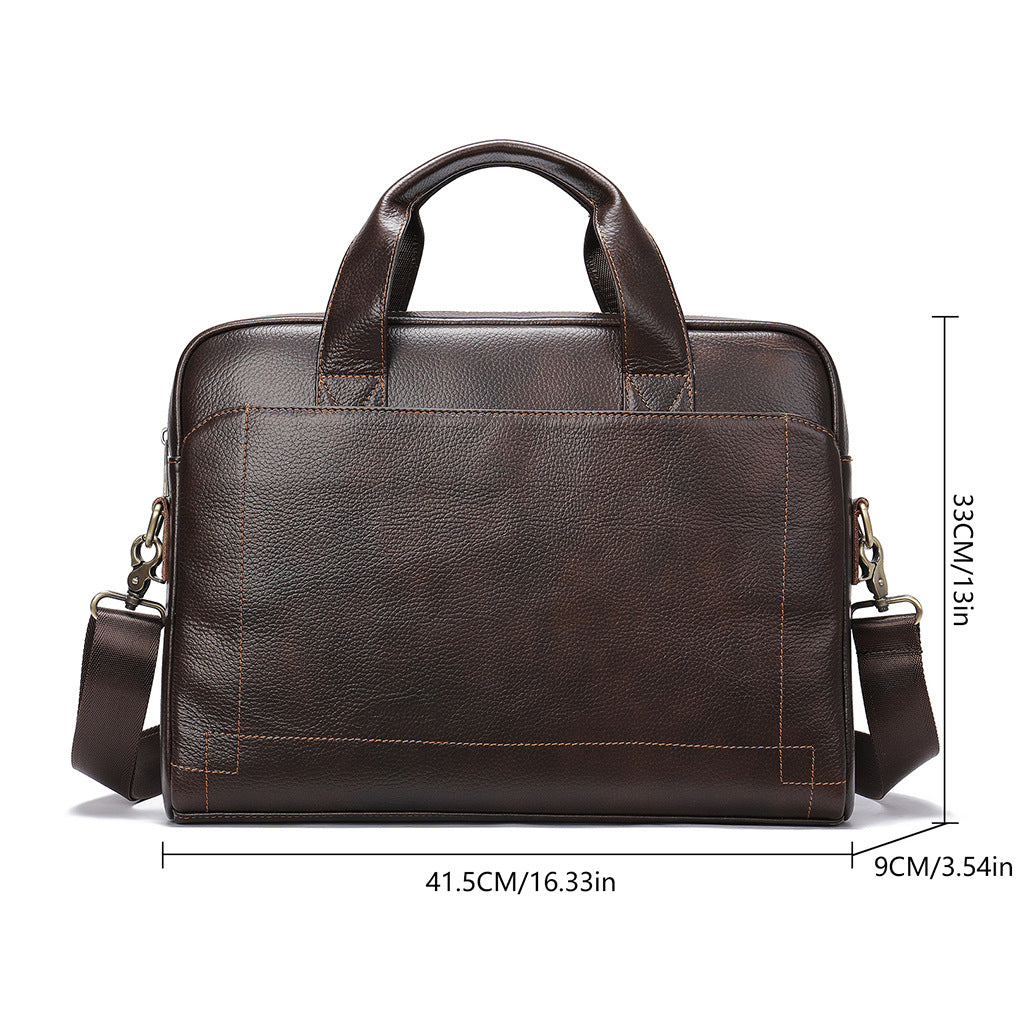 Men's First Layer Cowhide Leather Portfolio Men's Briefcases